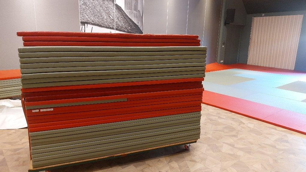 judo matten, Sport en Fitness, Ophalen, Gebruikt, Maat XS of kleiner, Vechtsportmateriaal