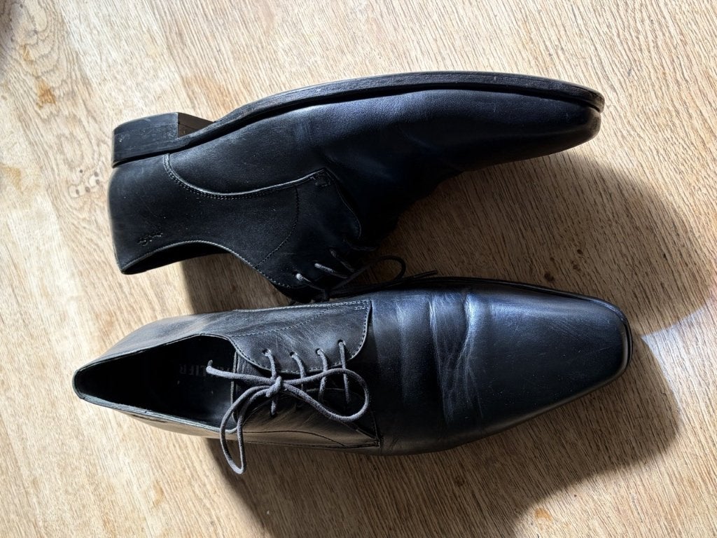 Mt 9 (43/44) Van Lier zwart leren veterschoen, Kleding | Heren, Zwart, Van Lier, Ophalen of Verzenden, Gedragen