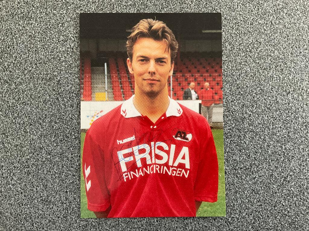 AZ Alkmaar Barry Opdam Spelerskaart 1996-1997 Handtekening, Ophalen of Verzenden, Gebruikt, AZ, Spelerskaart