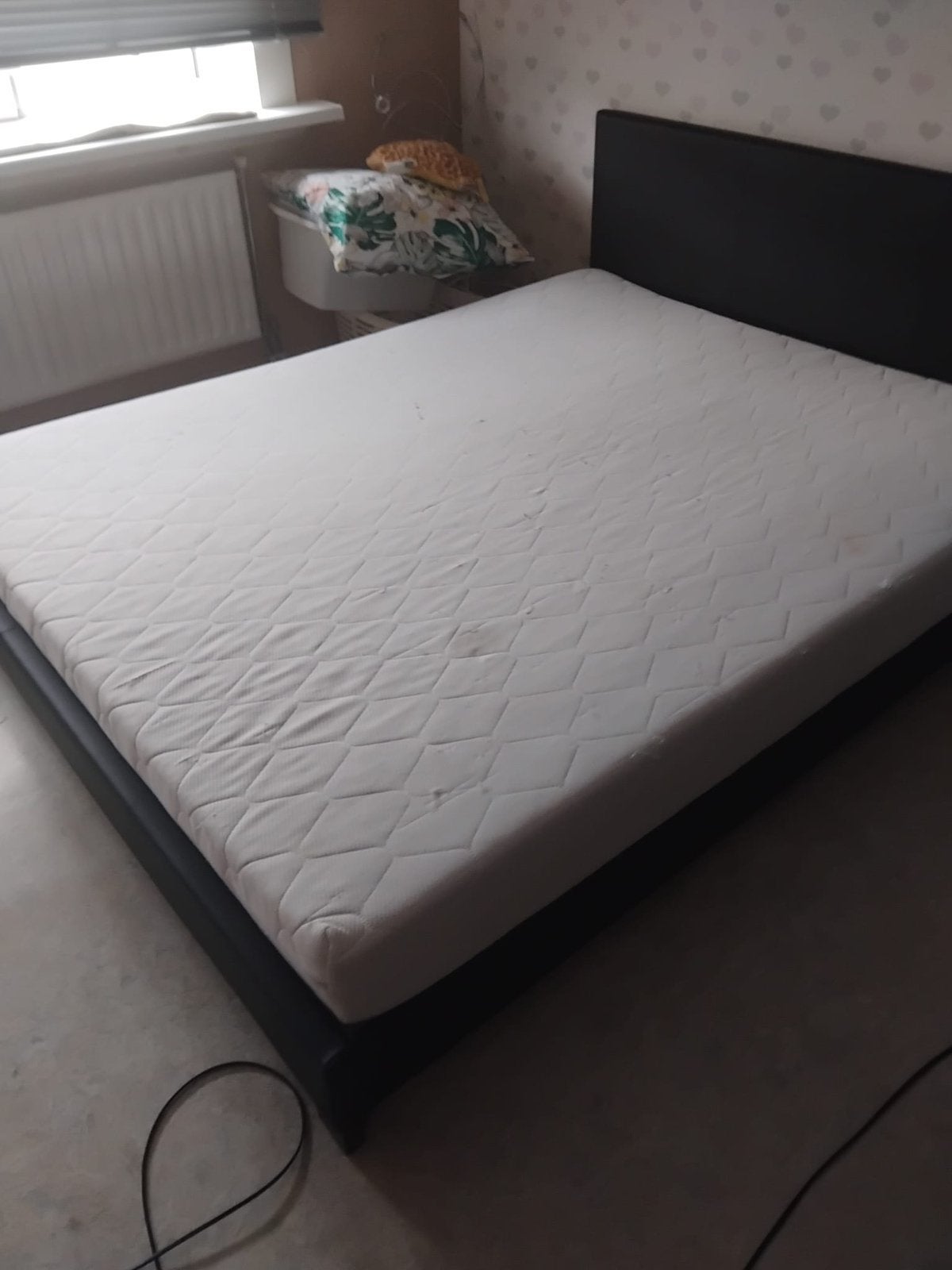 Twee persoonsbed 1,6 m x 2 m, Ophalen of Verzenden, Zo goed als nieuw, Tweepersoons, 140 cm