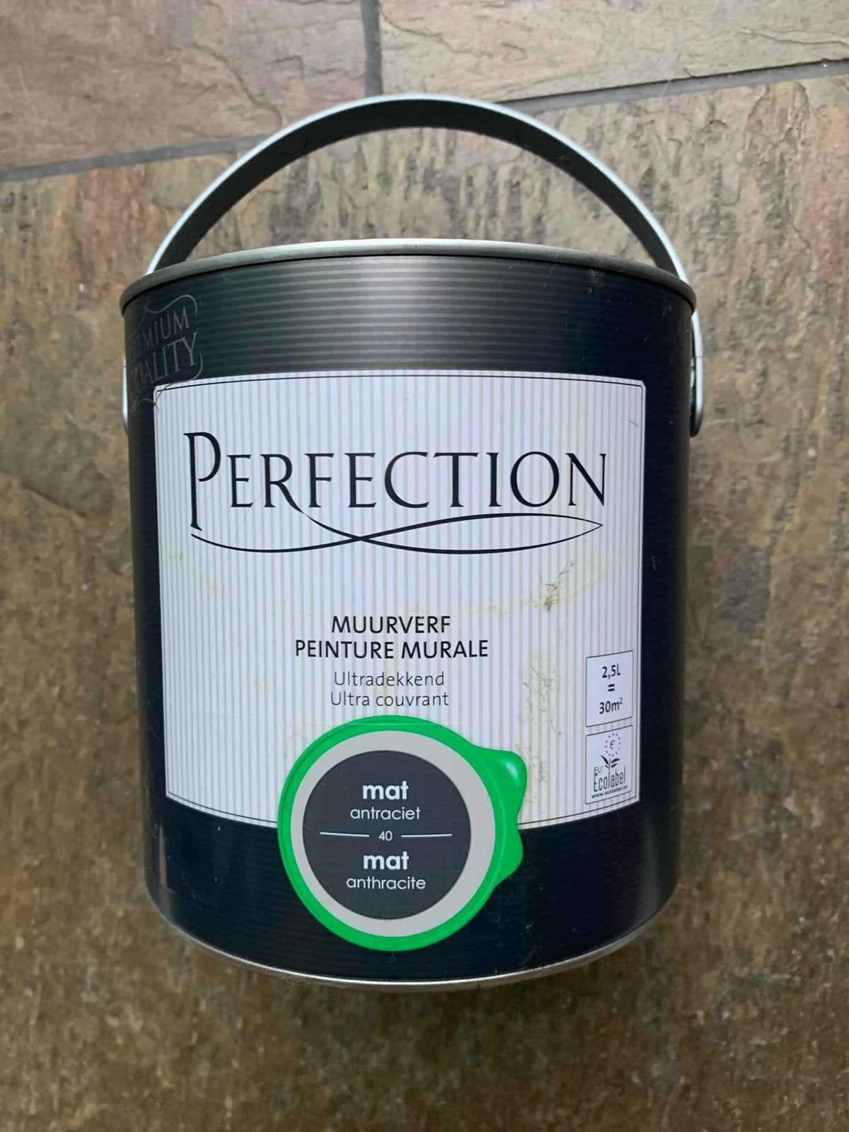 Perfection Muurverf Mat Antraciet 2,5L, Ophalen, Overige kleuren, Nieuw, Verf