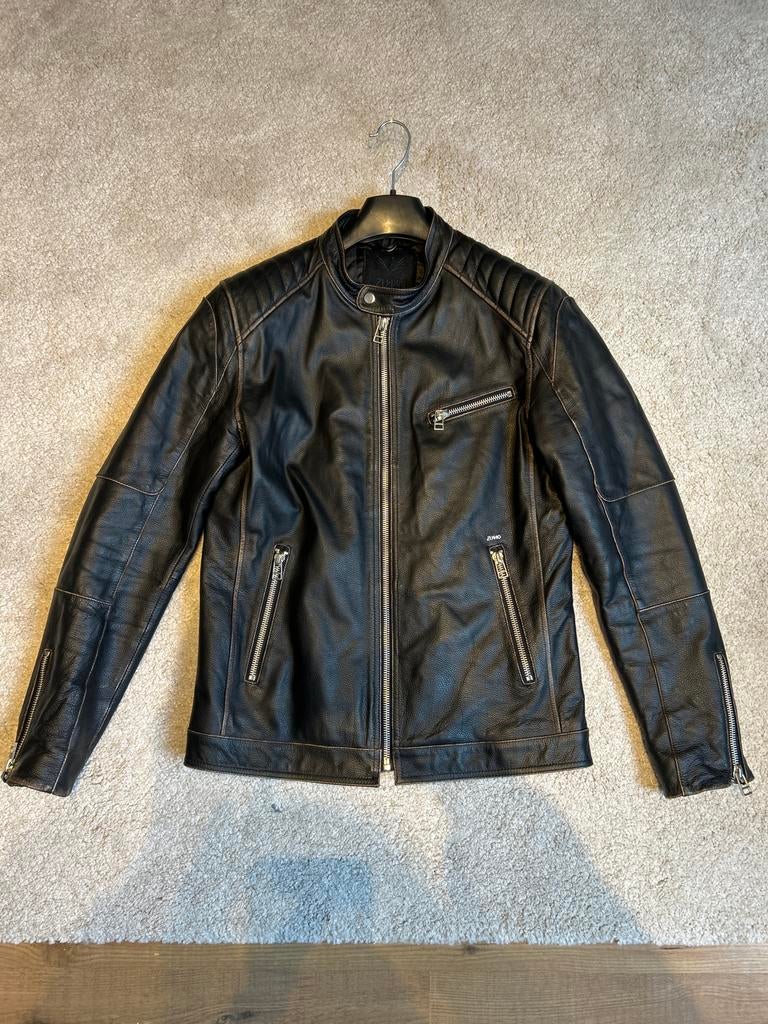 Zumo Indian “2-tone” echt leren jas. Maat XL, Valt maat: M, Ophalen of Verzenden, Zo goed als nieuw, Maat 48/50 (M), Zwart