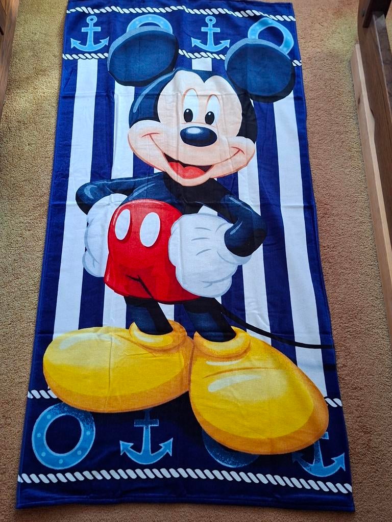 Mickey Mouse strandlaken, Verzamelen, Ophalen of Verzenden, Mickey Mouse, Nieuw, Beeldje of Figuurtje