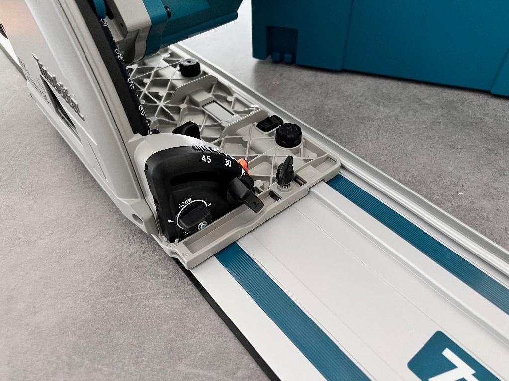 Makita 2x18V accu DSP600ZJ2 LXT Invalzaag 165mm +Geleiderail, Cirkelzaag, Nieuw, Ophalen of Verzenden, Makita