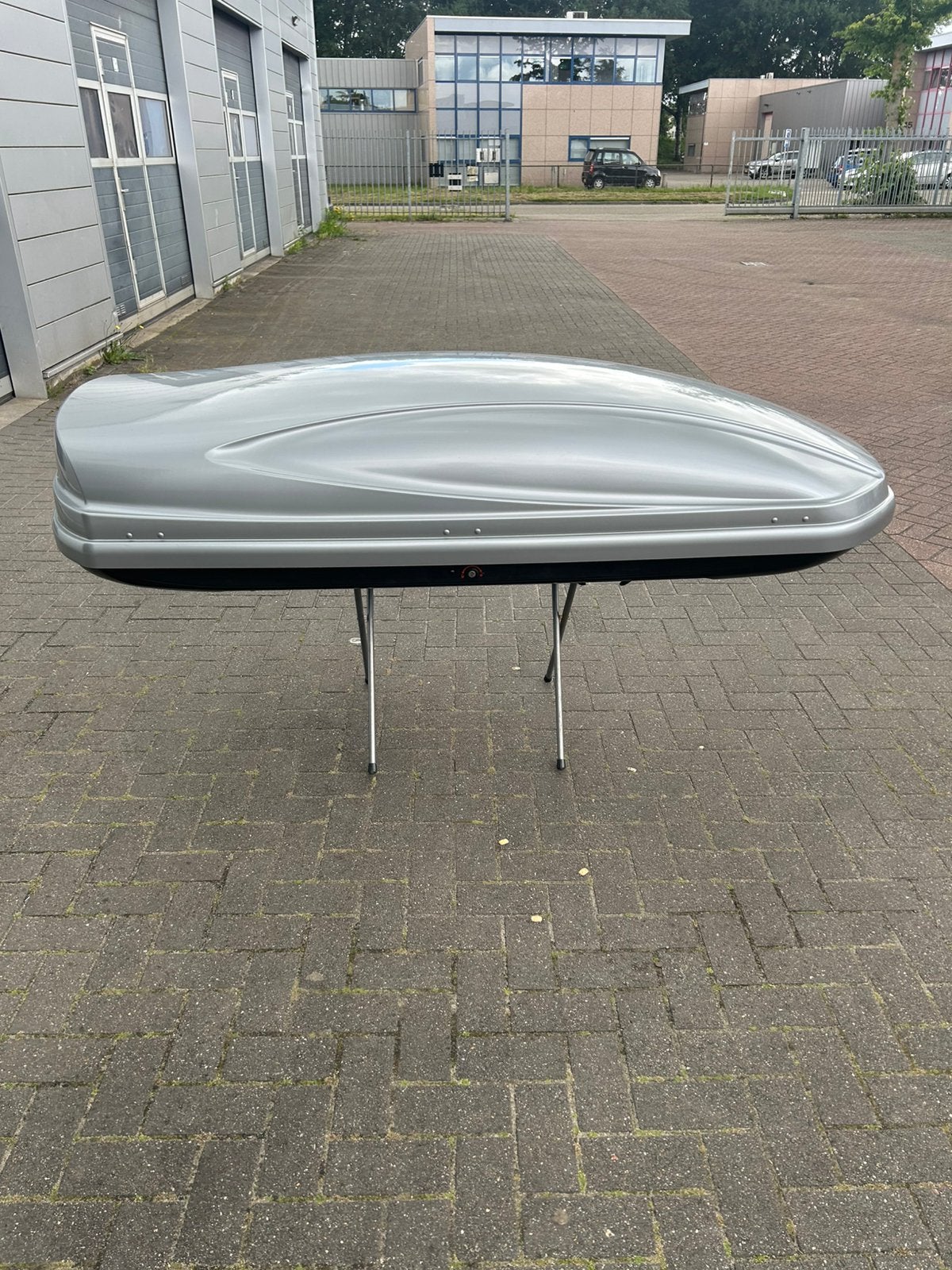Zilvergrijse Thule dakkoffer 190cm, Auto diversen, Dakkoffers, Ophalen, Zo goed als nieuw