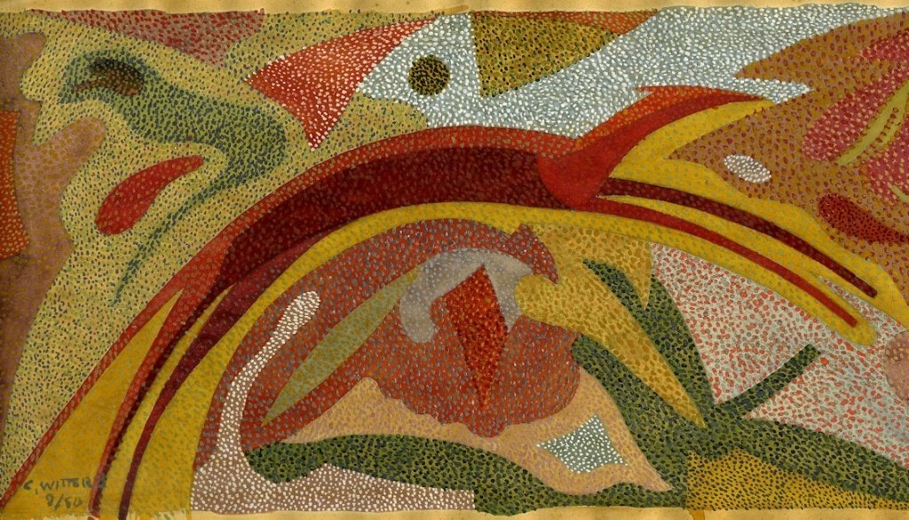 Cees Witters - Zonder Titel, Antiek en Kunst, Aquarel, Overig onderwerp, Papier/karton, Ophalen of Verzenden