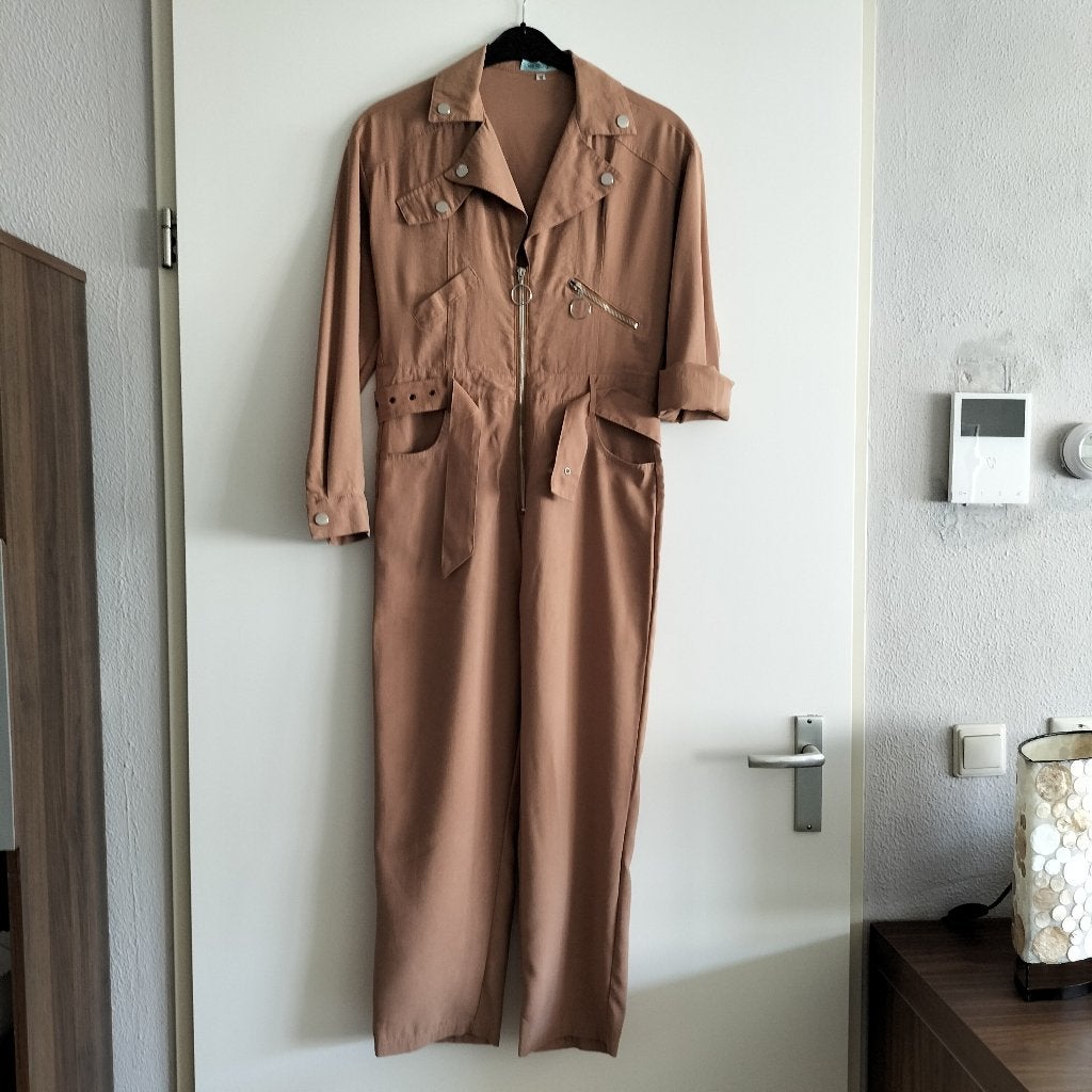 Jumpsuit, Maat 38/40 (M), Made in Italy, Bruin, Ophalen of Verzenden