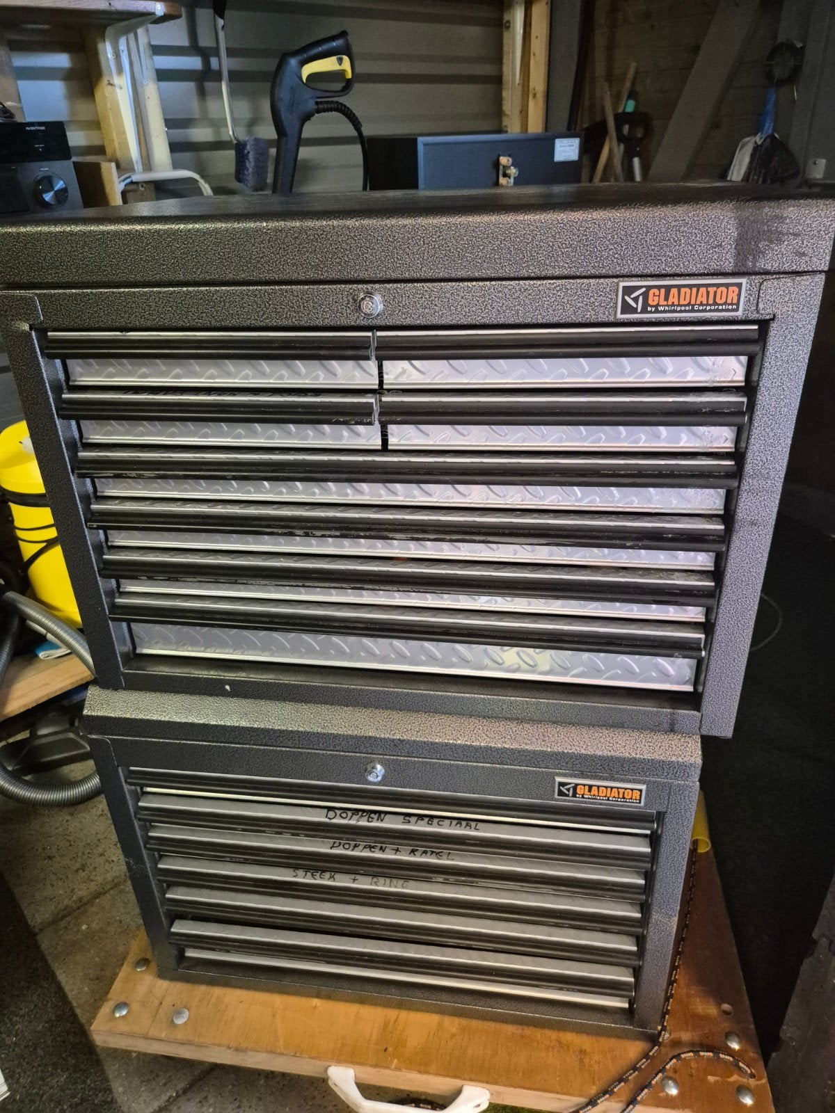 Gladiator gereedschapswagen set van 2 — inclusief gereedscha, Ophalen of Verzenden