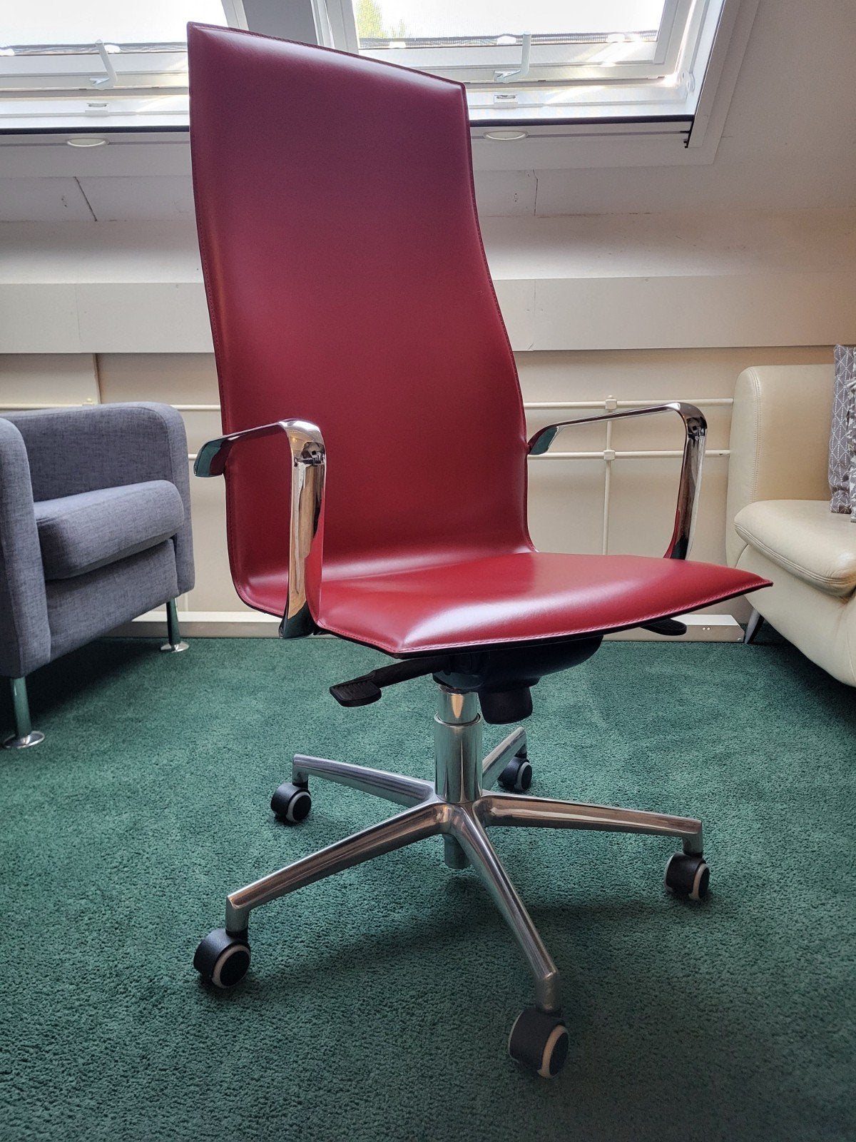 Polflex Bureaustoel Rood - Made in Italy, Ophalen