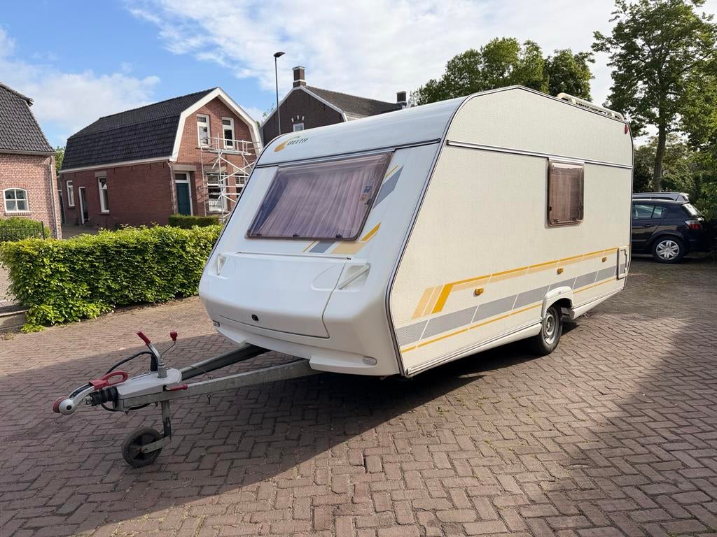 Delta Euroliner 446 D Caravan - Compact en Compleet, Caravans en Kamperen, Caravans, Rondzit, Delta, Omvormbare zithoek, Bedrijf