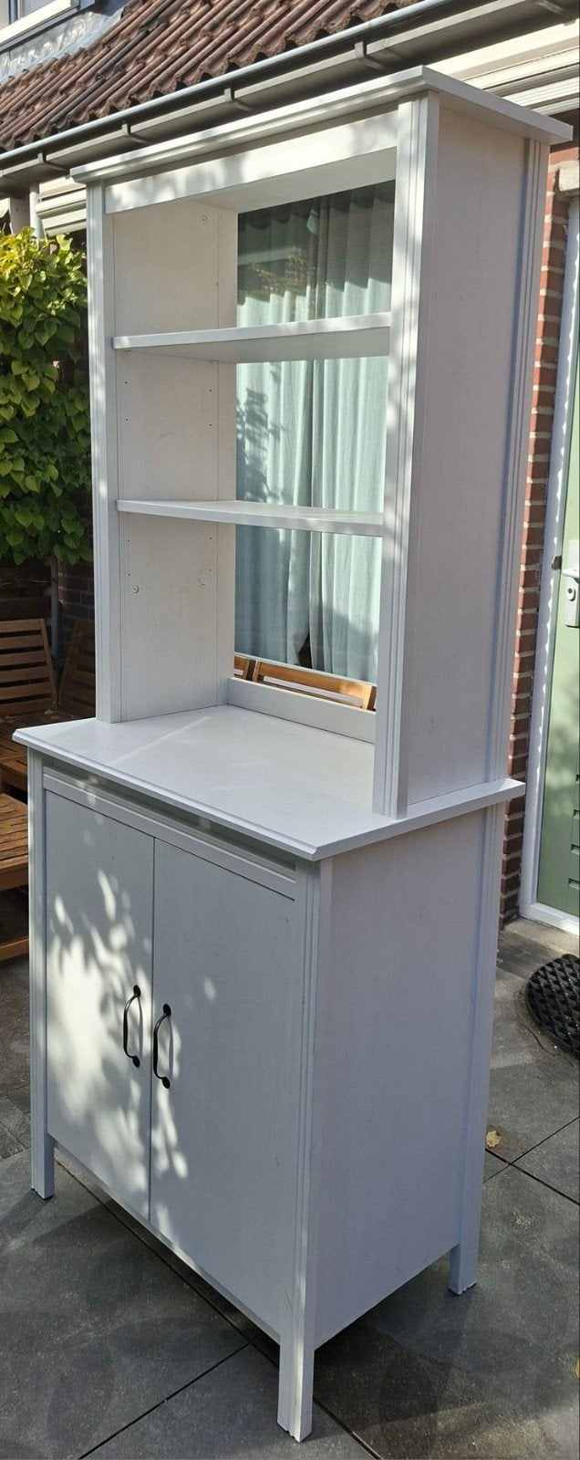 Witte IKEA kast met planken en opbergruimte, Ophalen, Gebruikt