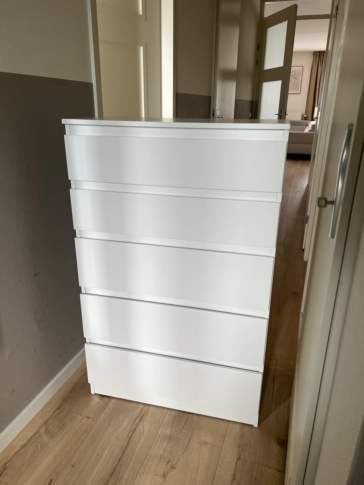 Witte ladekast met 5 lades - IKEA KULLEN, Ophalen, Gebruikt, 5 laden of meer, 100 tot 150 cm