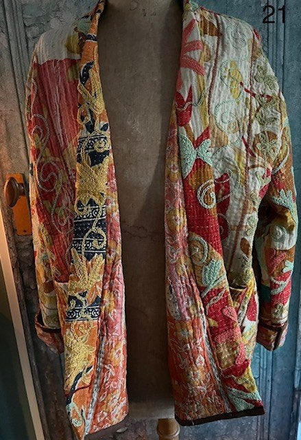 Vintage Suzani jasje, herfst jas, fairtrade, reversible, tas, Overige kleuren, Maat 42/44 (L), Nieuw, Ophalen of Verzenden