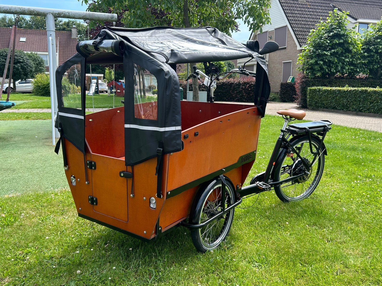 Babboe Max-E Bakfiets 6 kids keurige staat!, 4 kinderen of meer, Elektrisch, Zo goed als nieuw, Schijfrem