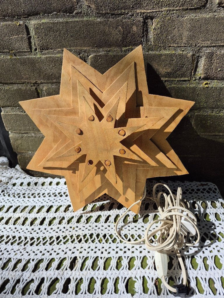 houten kerstster, Ophalen of Verzenden, Gebruikt