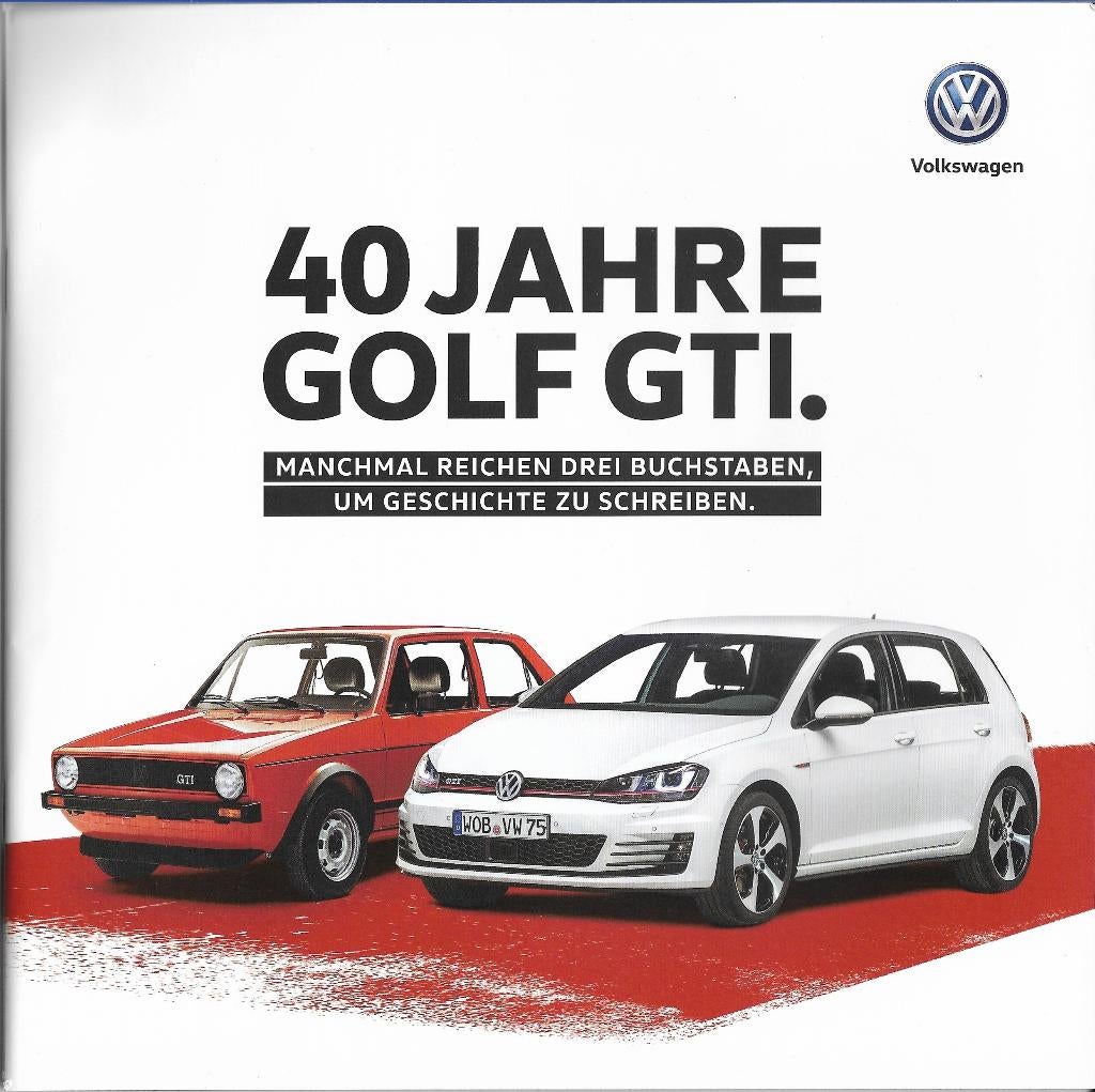 Volkswagen 40 jaar Golf GTi incl cabrio folder, Ophalen of Verzenden, Zo goed als nieuw, Volkswagen