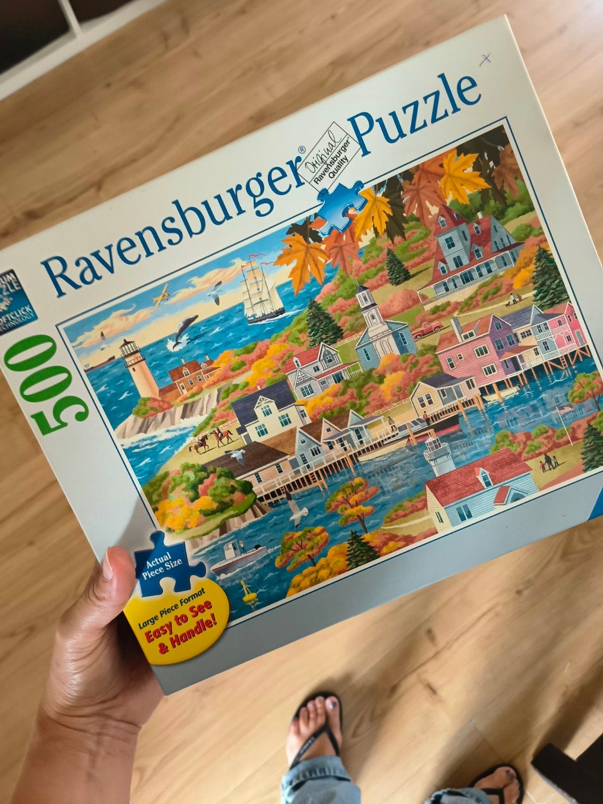 Ravensburger Legpuzzel XL 500 stukjes - Kustlandschap, Ophalen of Verzenden, Minder dan 500 stukjes, Zo goed als nieuw, Legpuzzel