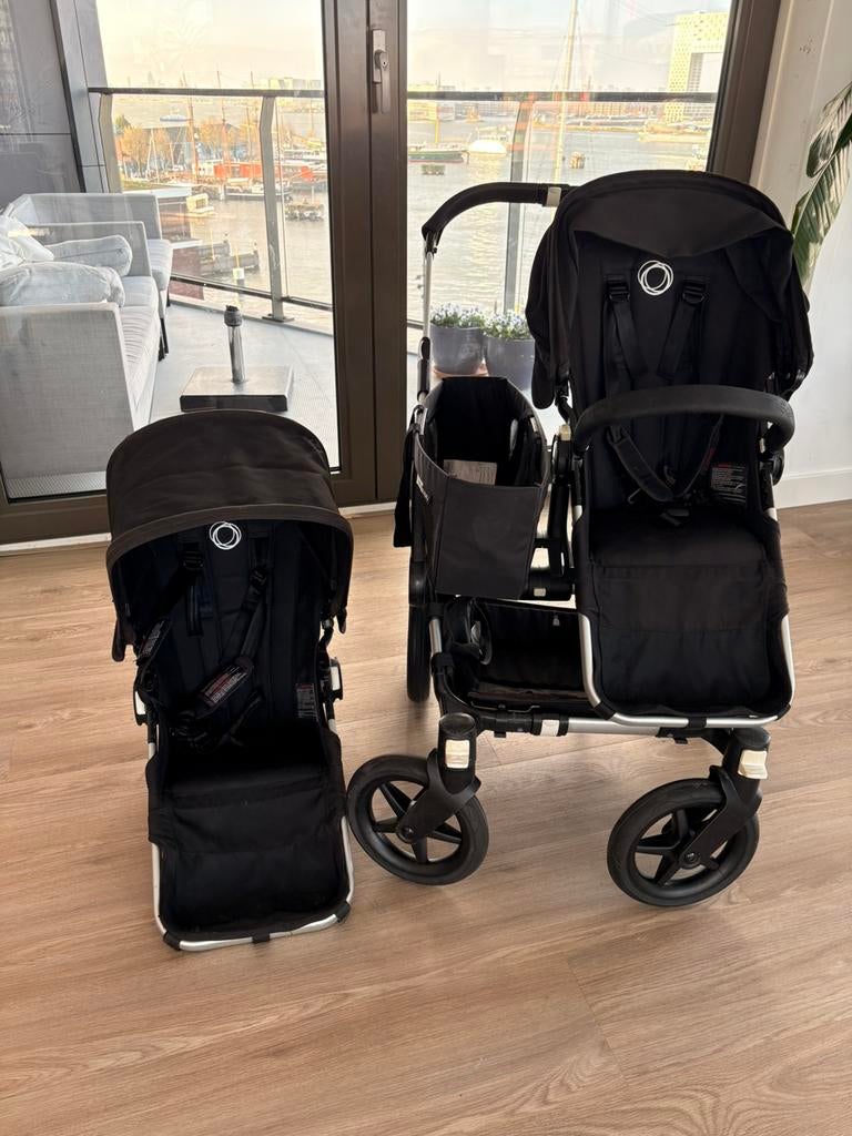 Bugaboo Donkey Duo kinderwagen zwart, Ophalen, Gebruikt, Kinderwagen of Buggy
