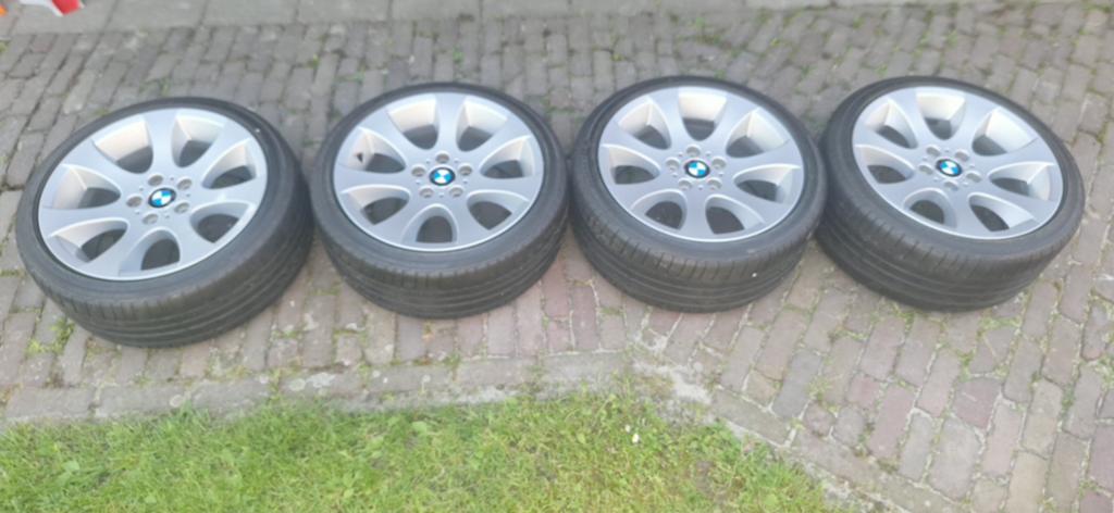 4x BMW velg met band 2x 225 - 2x 255, Ophalen, Gebruikt