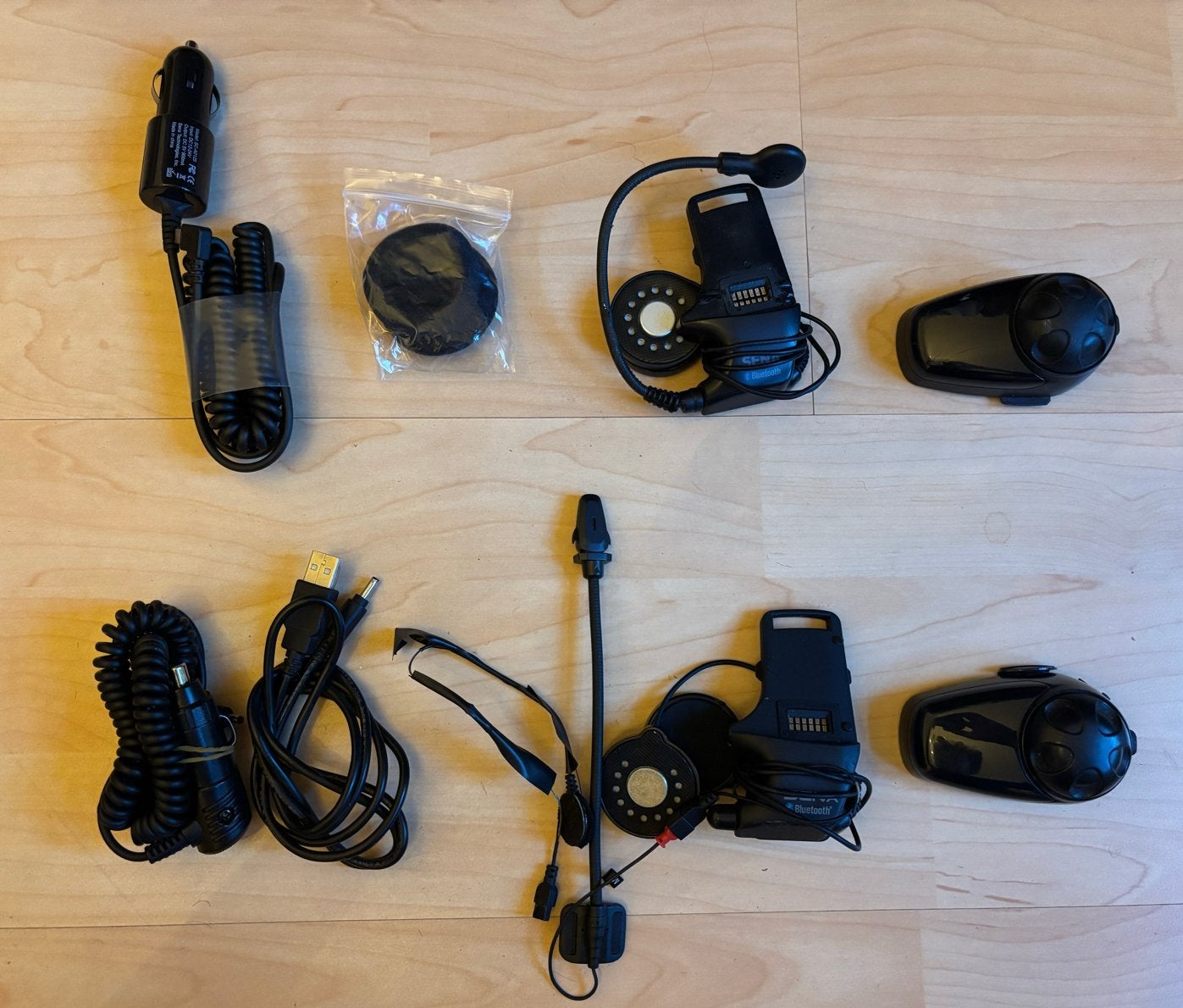 2x Sena SMH10 Bluetooth Headset (werkend maar met schade), Motoren, Ophalen of Verzenden, Gebruikt