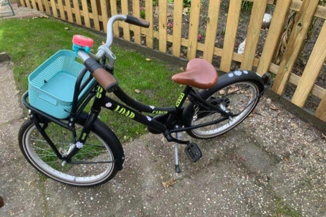 Zwarte kinderfiets, Ophalen, LOAD, Gebruikt, Velgrem