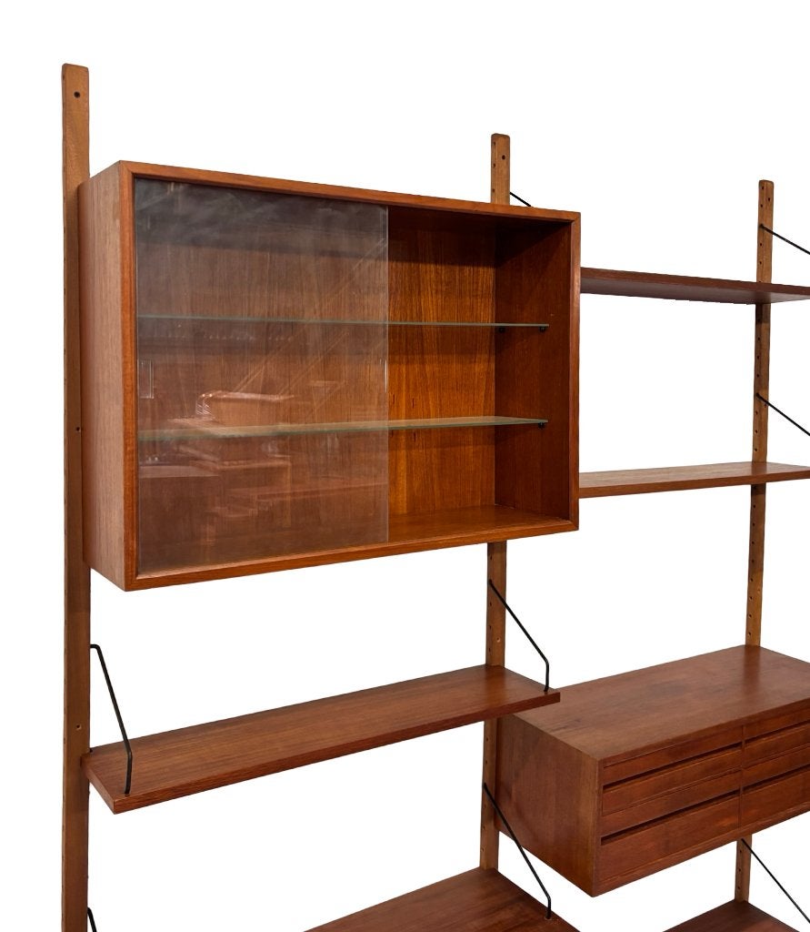 Vintage Poul Cadovius Royal System wandsysteem wallunit, Ophalen, Poul Cadovius, Minder dan 150 cm, Minder dan 100 cm