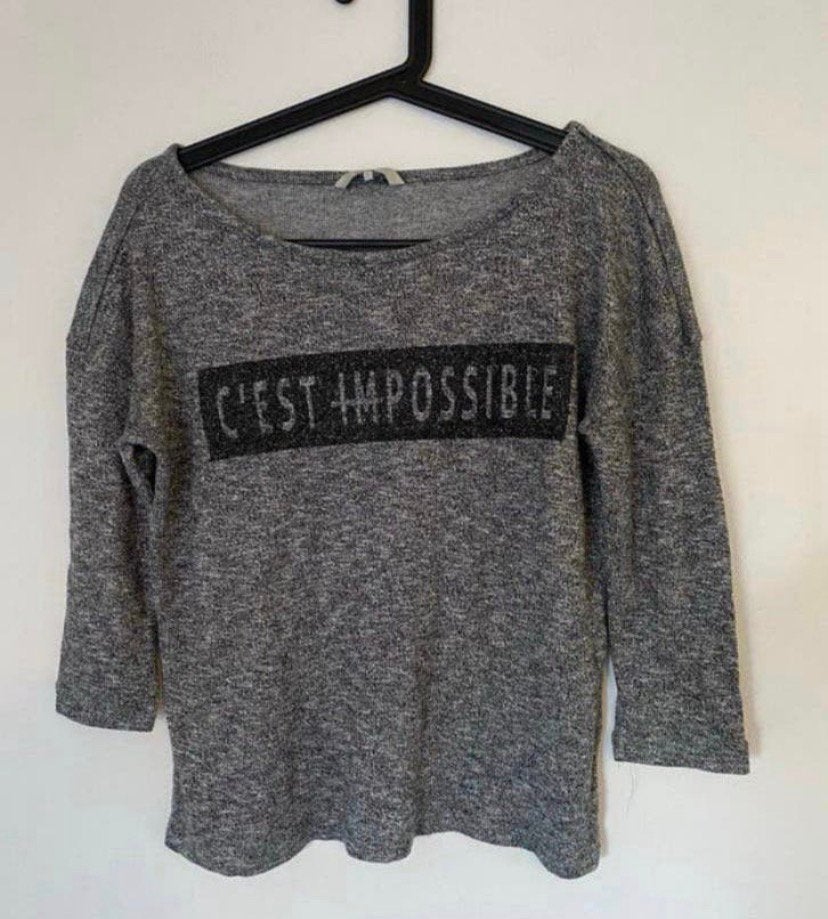 Dames shirt grijs. Maat S, Verzenden, Zo goed als nieuw, Lange mouw, Maat 36 (S)