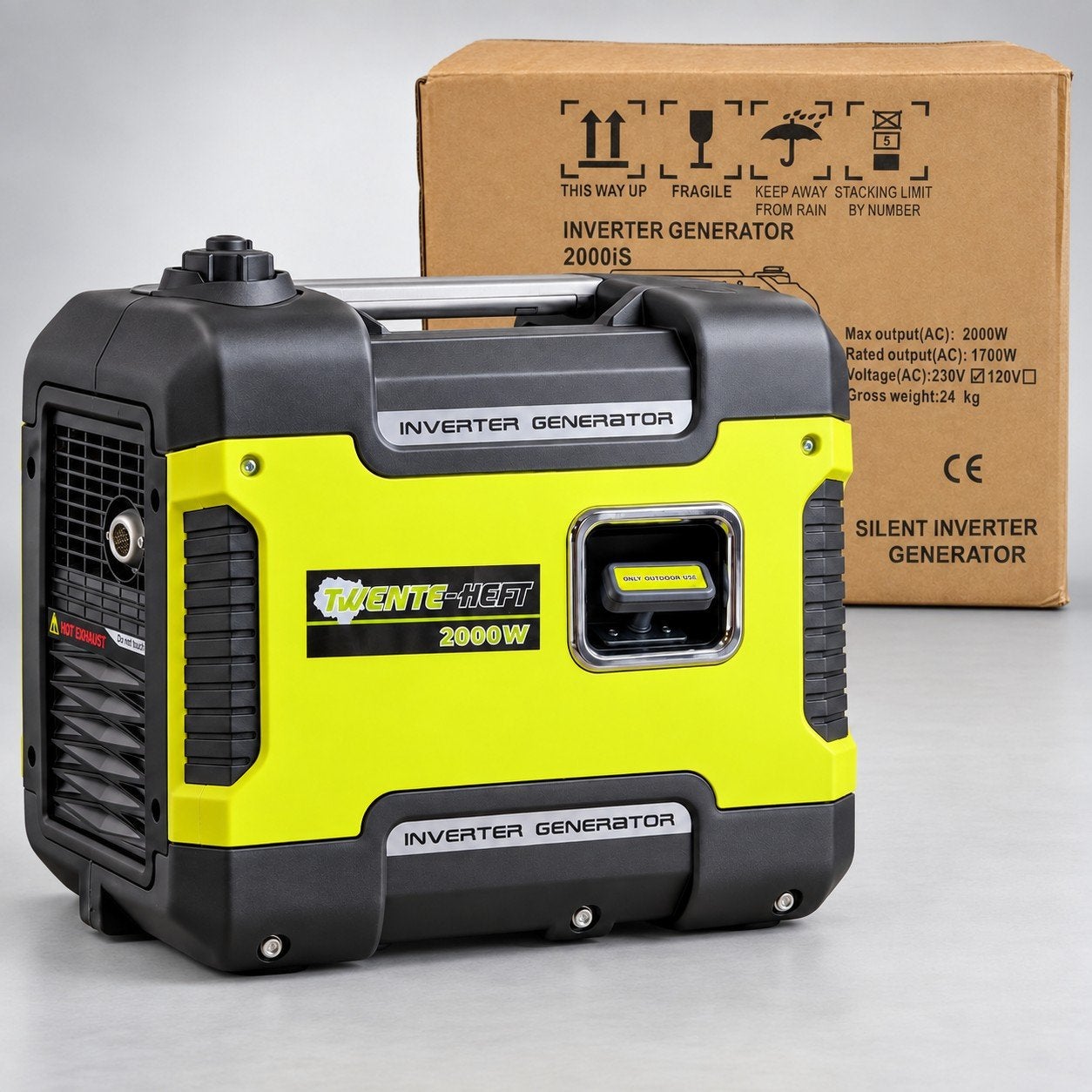 Twente-Heft 2000W Inverter Aggregaat - Nieuw in doos., Benzine, Nieuw, Ophalen of Verzenden, Geluidgedempt