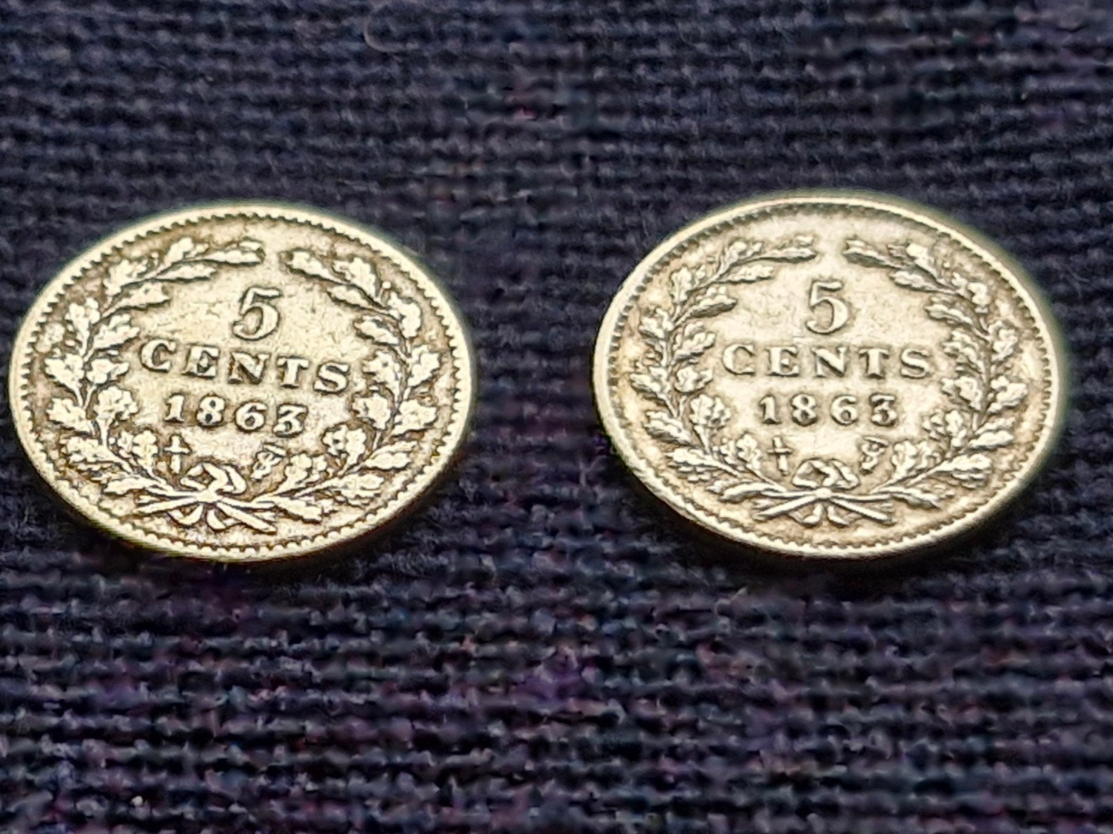 Zeldzame 5 Cents munten uit 1863 - Koning Willem III, Ophalen of Verzenden, Koning Willem III, 5 cent, Losse munt