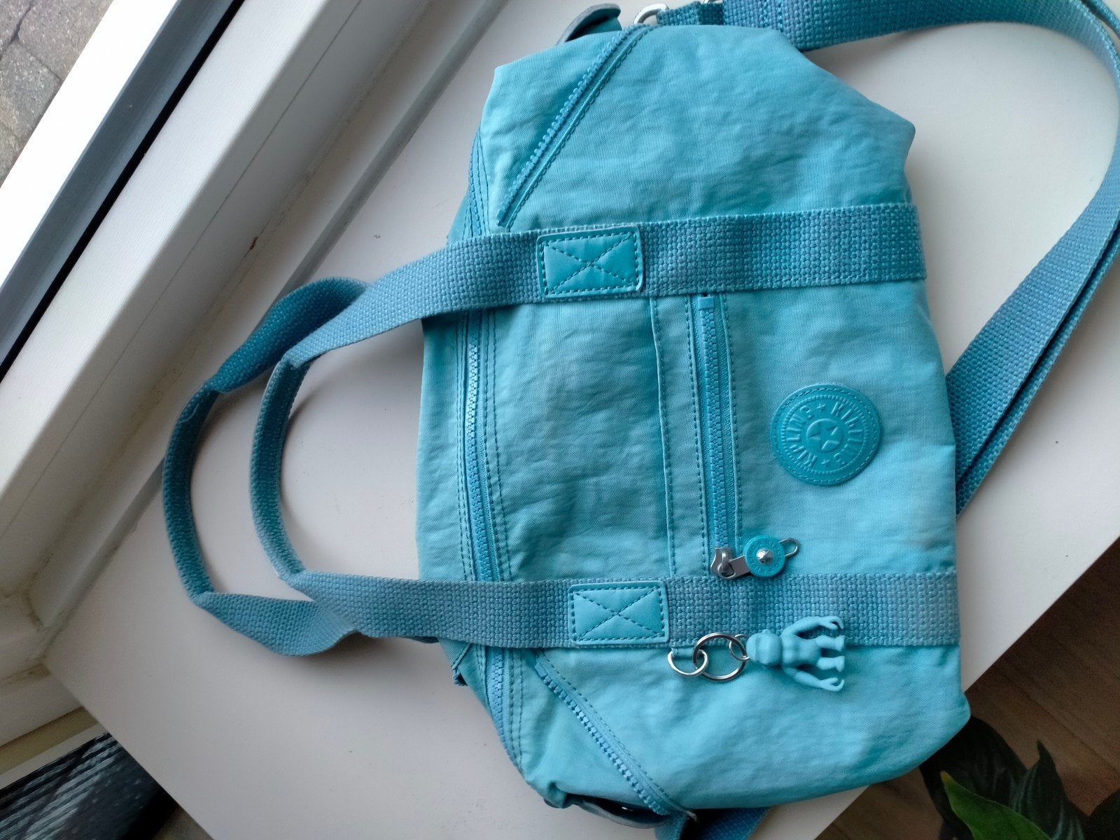 Kipling tas - Lichtblauw, Ophalen of Verzenden, Gebruikt, Blauw, Schoudertasje