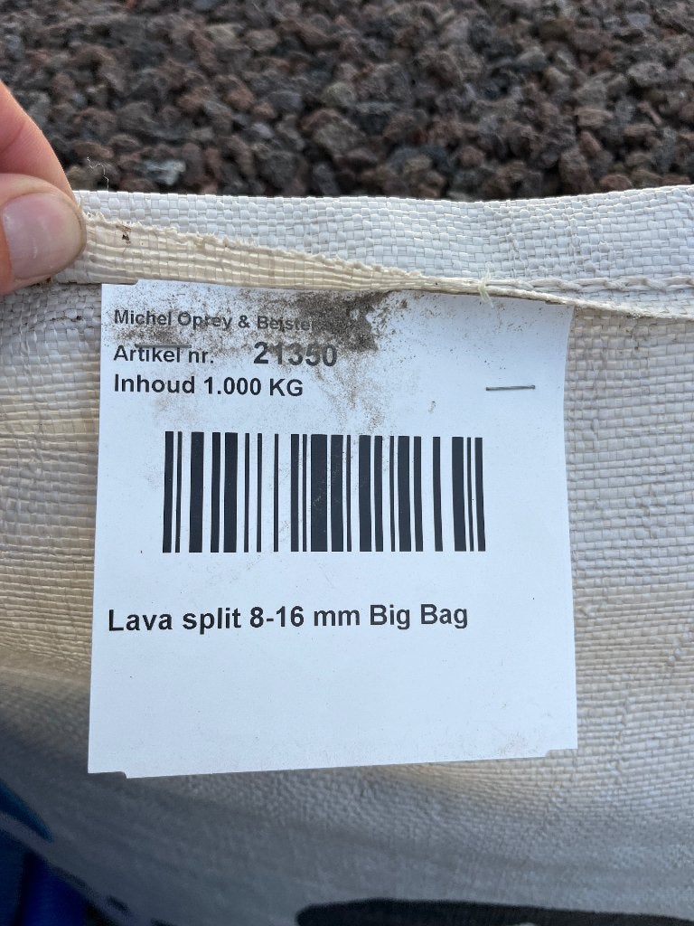 Big bag lavasteen / lavagranulaat 8/16mm, Tuin en Terras, Grind, Keien en Split, Ophalen, Nieuw, Split