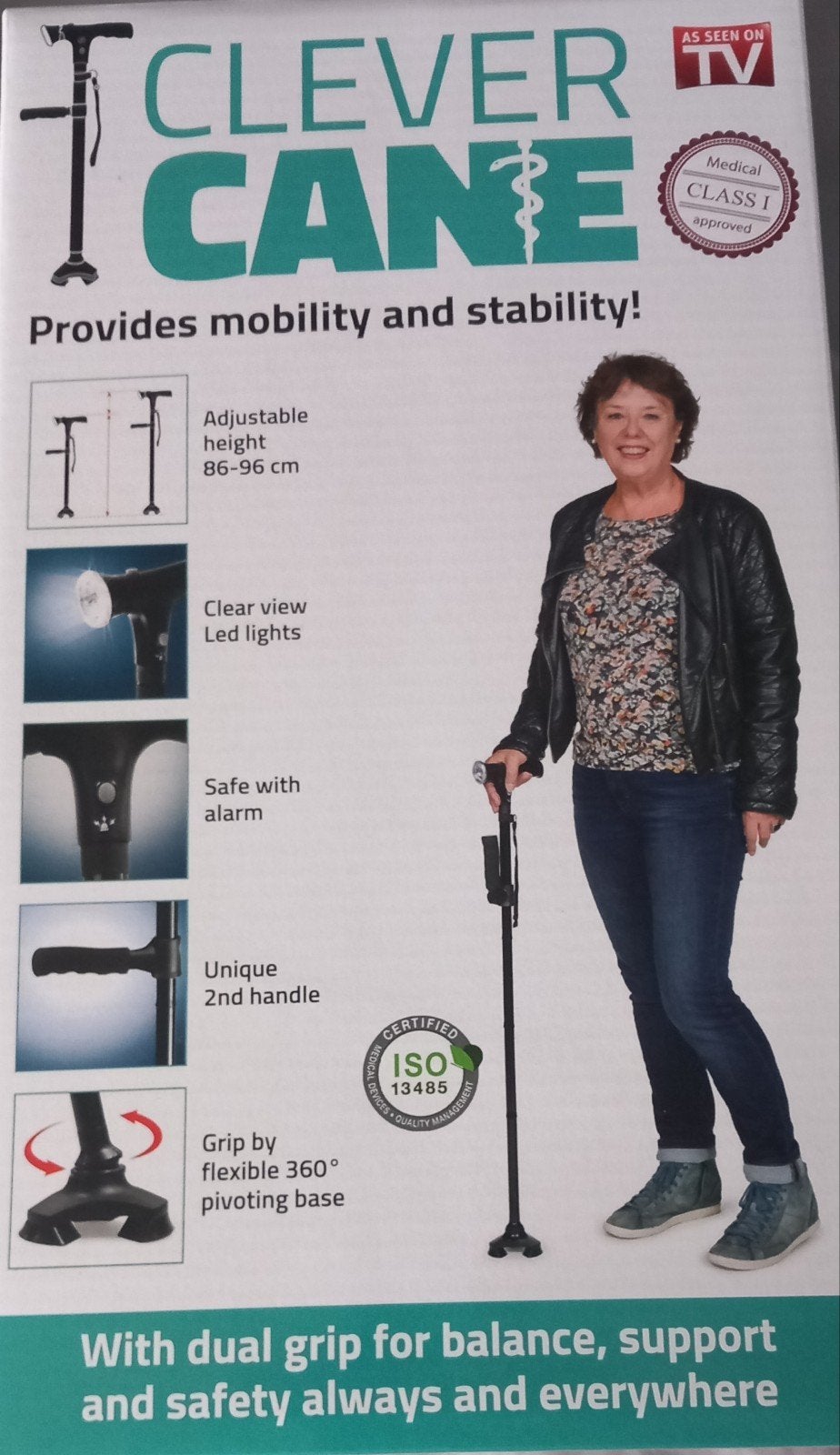 Opvouwbare wandelstok met licht, Diversen, Wandelstokken, Ophalen of Verzenden, Nieuw