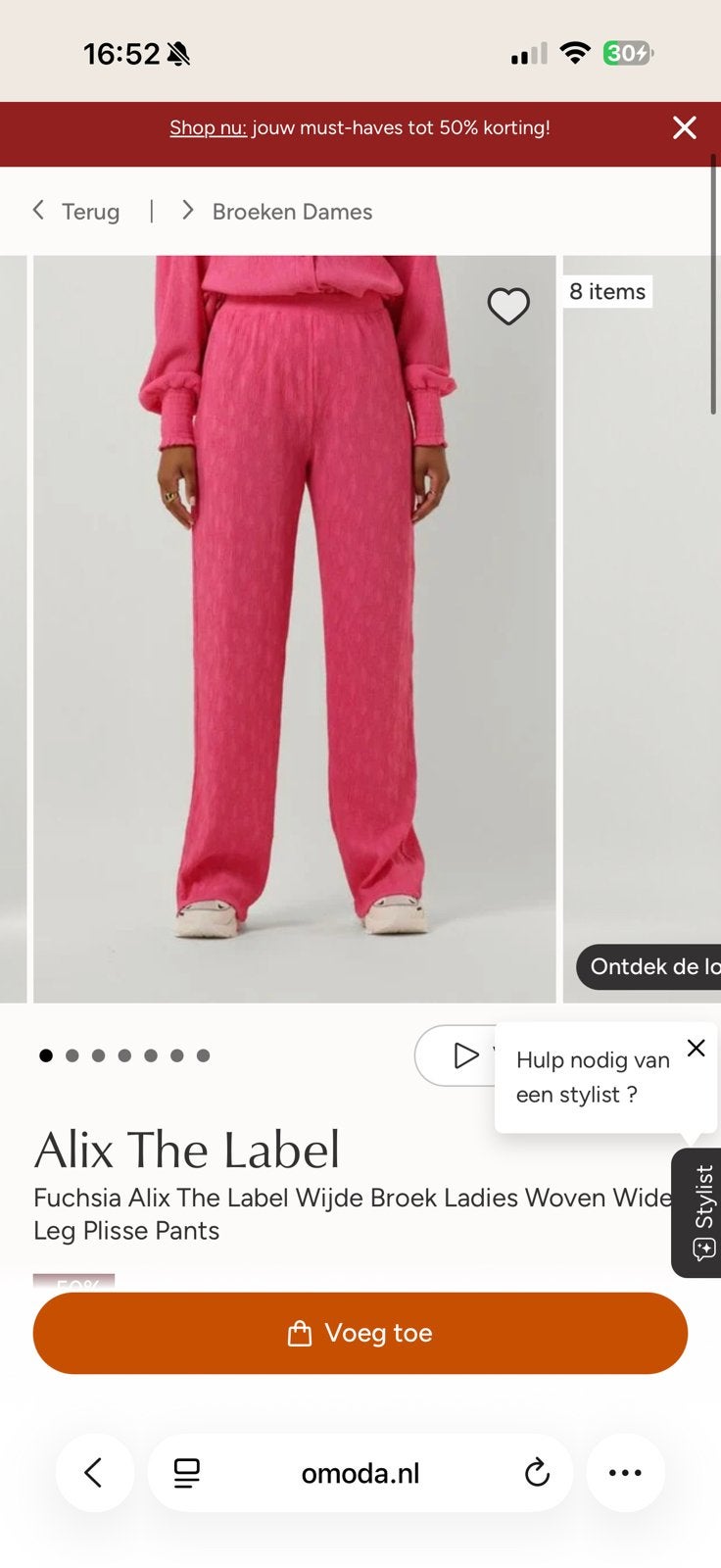 Gezocht: Alix the label roze broek xl, Ophalen, Maat 46/48 (XL) of groter, Zo goed als nieuw, Roze