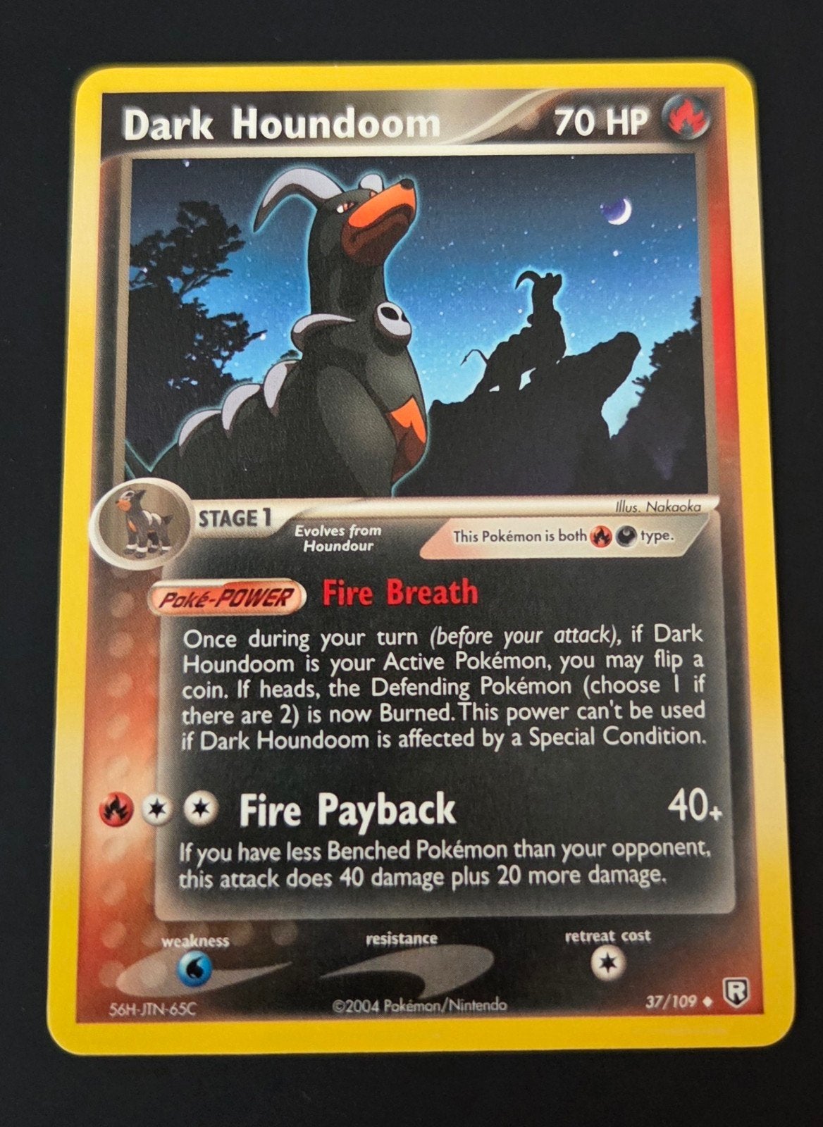 Dark Houndoom 37/109 EX Team Rocket Returns, Hobby en Vrije tijd, Verzamelkaartspellen | Pokémon, Ophalen of Verzenden, Gebruikt