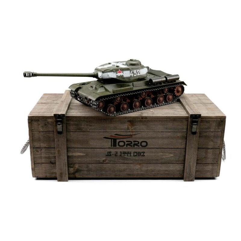Torro 1/16 RC IS-2 1944 Groene IR Tank Pro Editie, Zo goed als nieuw, Ophalen, Overige merken, Tank
