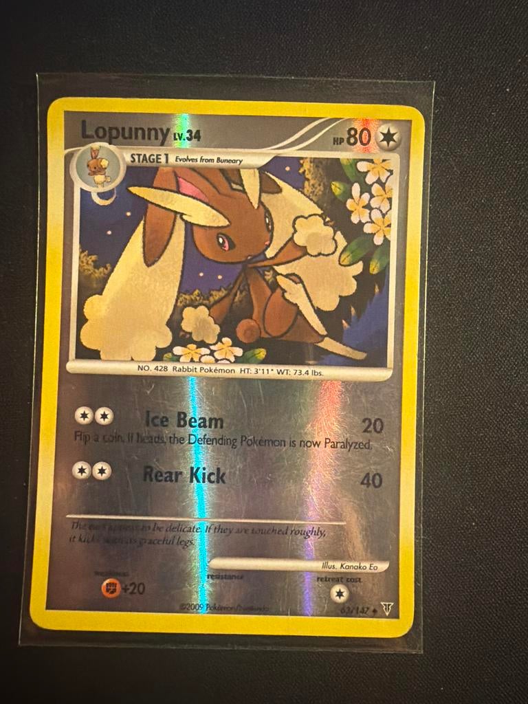 Lopunny 63/147, Ophalen of Verzenden, Gebruikt, Losse kaart, Foil