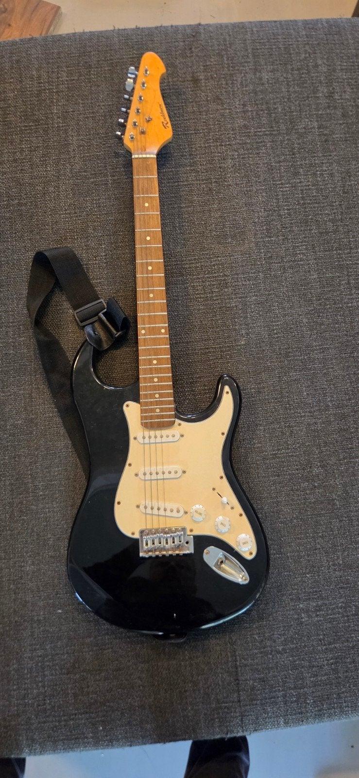 Rockburn Elektrische Gitaar - Zwart, decoratie, Ophalen of Verzenden, Solid body, Overige merken