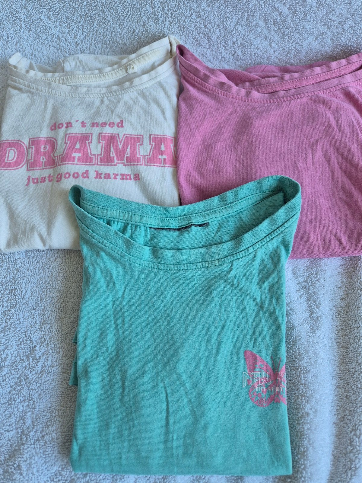 Set van 3 T-shirts maat 146/152, Gebruikt, Meisje, Ophalen of Verzenden, Y.F.K.