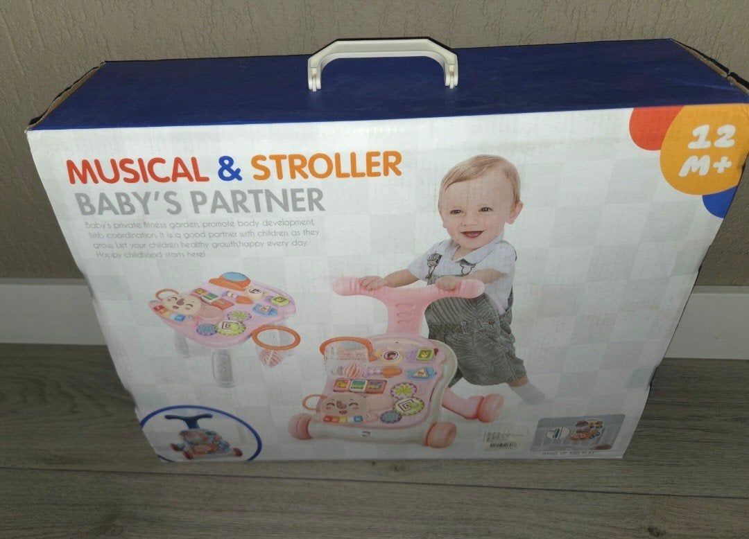 Muzikale loopwagen en speeltafel 2-in-1 voor baby's, Ophalen, Nieuw, Overige typen, Met licht