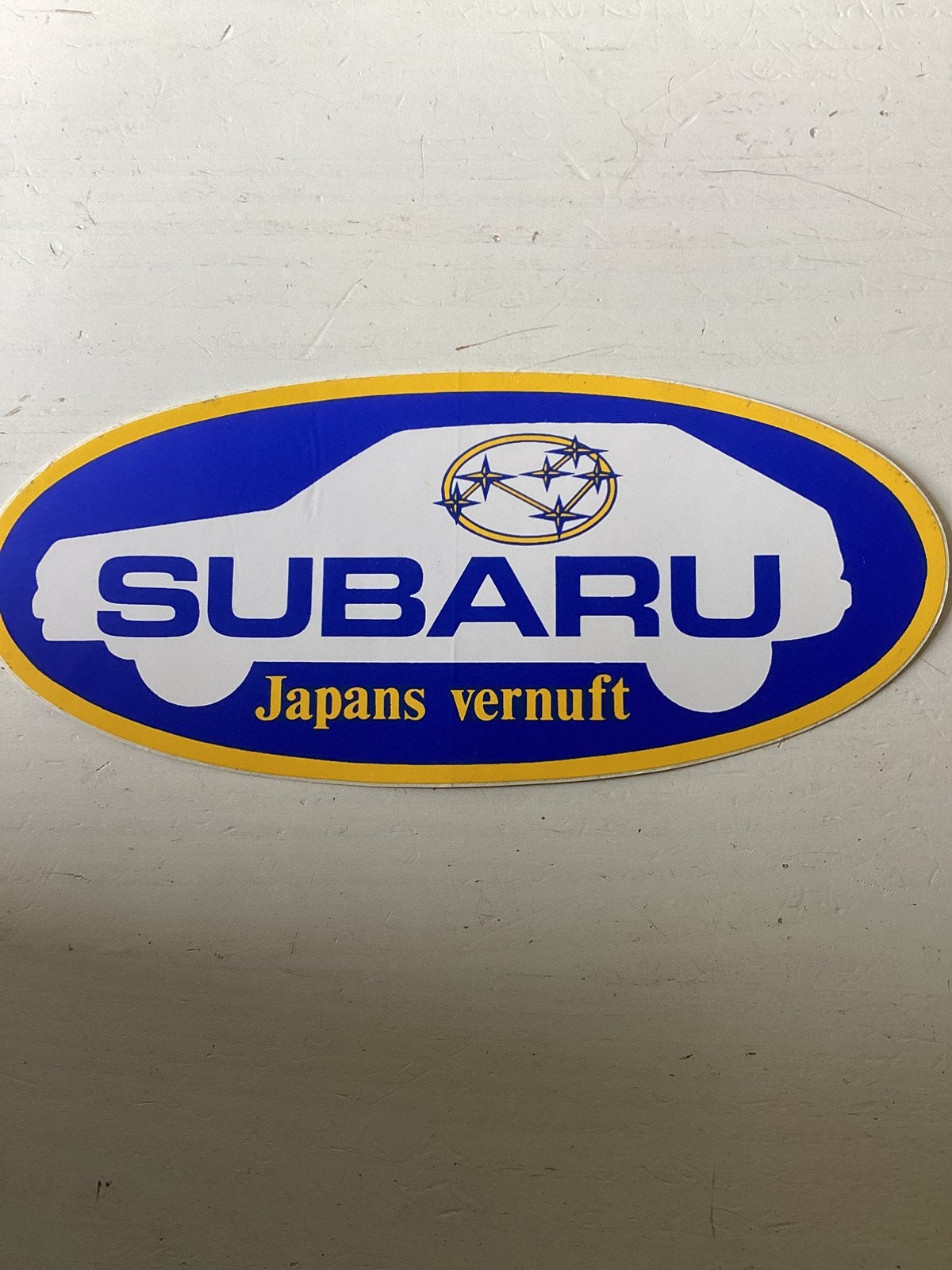 Sticker Subaru Japans vernuft, Verzenden, Zo goed als nieuw, Auto of Motor