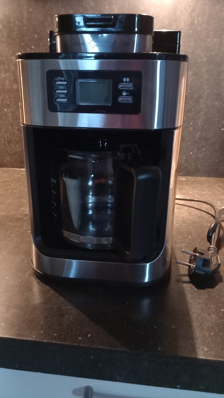 Koffiezetapparaat met interne bonenmaler, Witgoed en Apparatuur, Koffiezetapparaten, Koffiemachine, Zo goed als nieuw, 4 tot 10 kopjes
