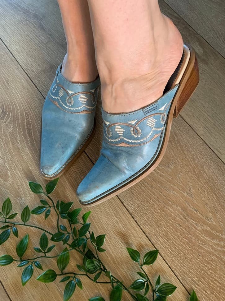 Destroy muiltjes 38 39 western schoentjes, -, Blauw, -, Zo goed als nieuw