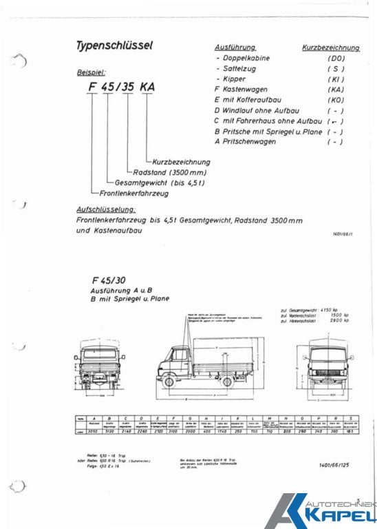 Handleiding hanomag F45 PDF online duits, Auto diversen