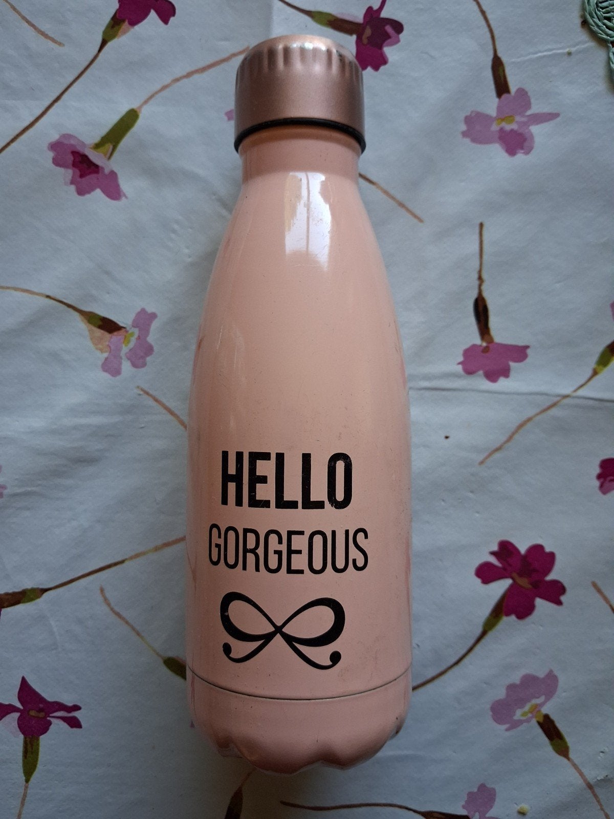 Hello gorgeous metale thermosfles, Ophalen of Verzenden, Zo goed als nieuw