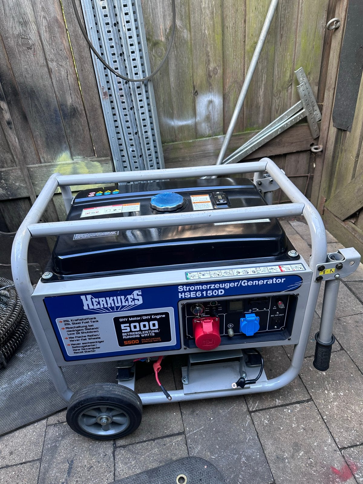 Herkules HSE6150D Stroomgenerator 5000W, Ophalen, Gebruikt