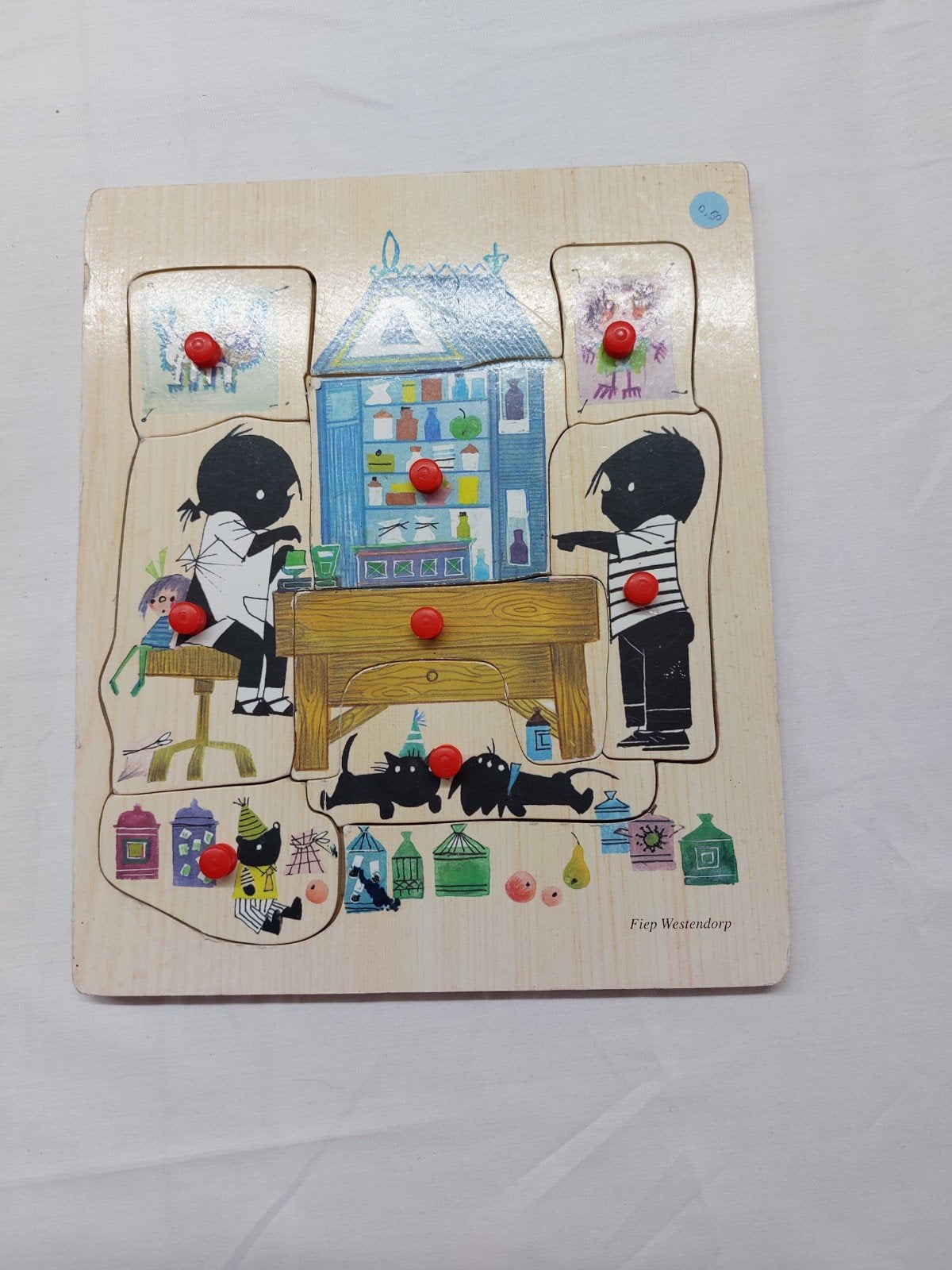 Jip en janneke houten  puzzel, Ophalen of Verzenden, 10 tot 50 stukjes