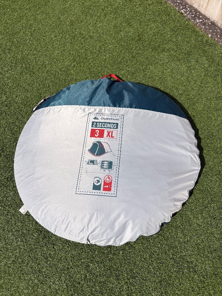 Quecha 2 seconds XL fresh&black tent, Caravans en Kamperen, Tenten, Ophalen, Gebruikt, Tot en met 3
