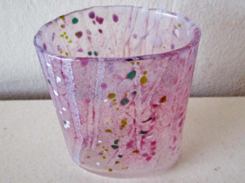 Studio glass vintage glas Confetti Glas Caleidoscope vaas, Antiek en Kunst, Antiek | Glas en Kristal, Ophalen of Verzenden