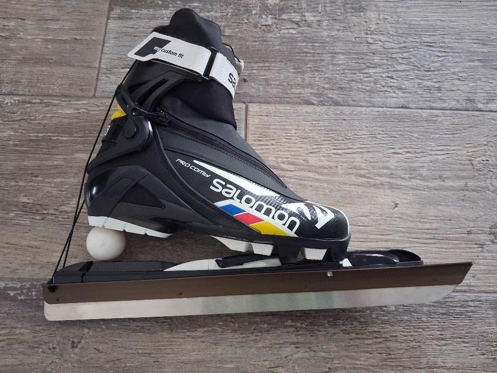 Salomon pro combi kluunschaatsen + freeskate ijzers maat 42, Sport en Fitness, Overige merken, Klapschaats, Overige typen, Ophalen of Verzenden