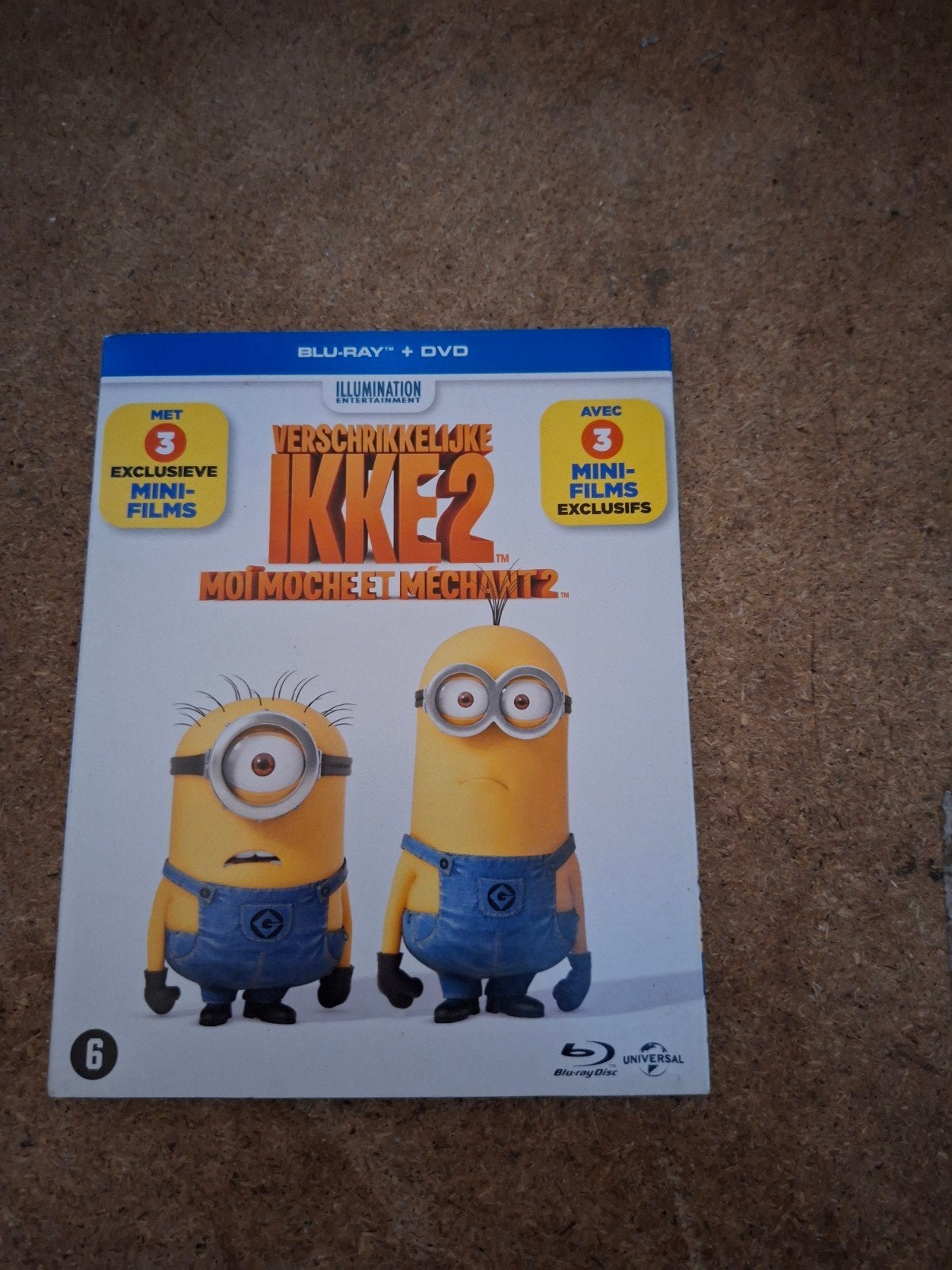 Verschrikkelijke Ikke 2 - Blu-ray + DVD met 3 Minifilms, Gebruikt, Film, Ophalen of Verzenden, Inclusief DVD